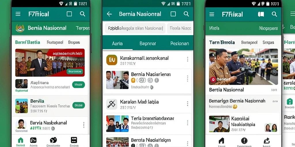 Antarmuka F7F7 menampilkan berita nasional terkini.