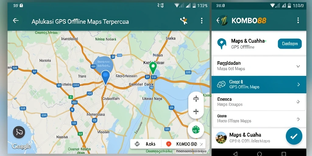Tampilan antarmuka KOMBO88 untuk navigasi offline yang intuitif.