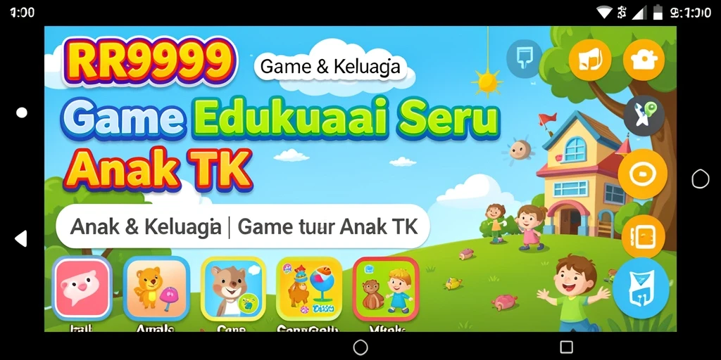 Antarmuka RR999 yang menarik dan permainan edukatif.