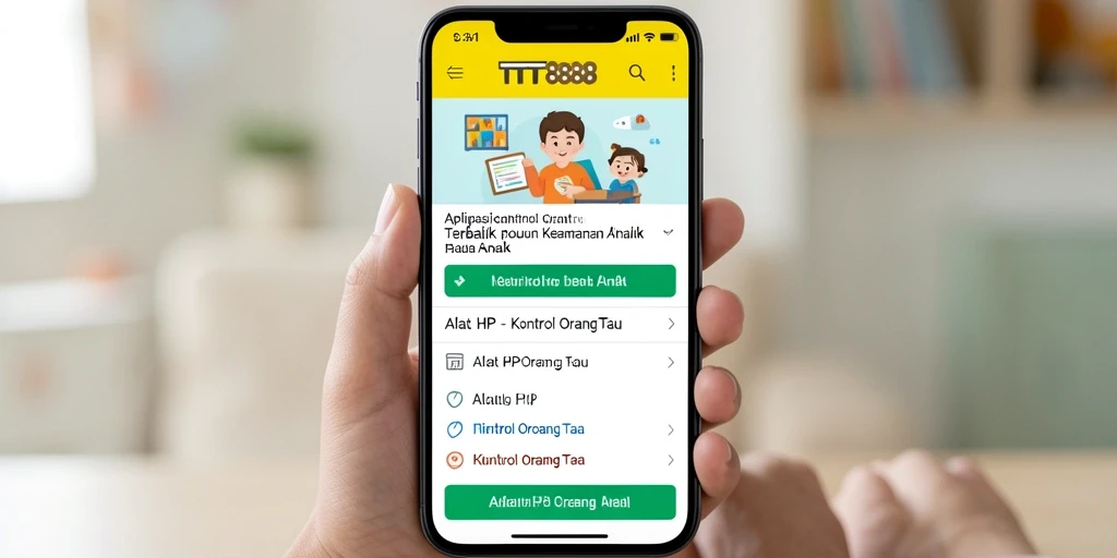Tampilan antarmuka TTT888 yang user-friendly untuk kontrol orang tua.